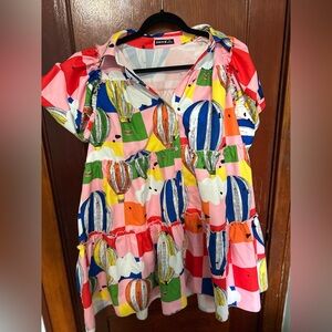 Puff sleeve mini dress